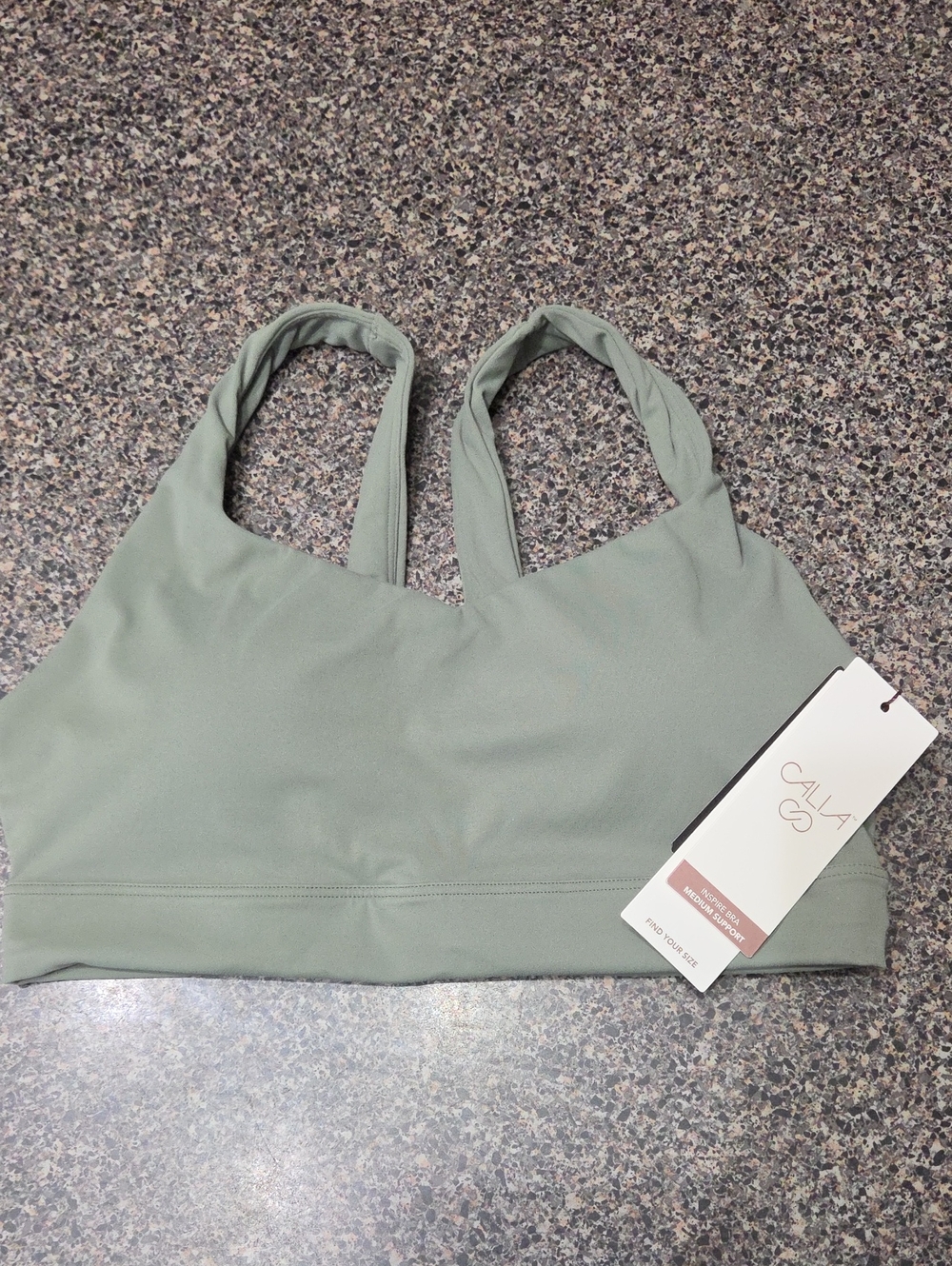 CALIA by Carrie Underwood Sage Green Light-Support Sports Bra